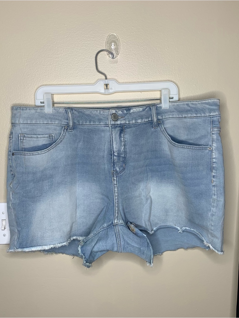 Time and Tru Light Blue Denim Cutoff Shorts